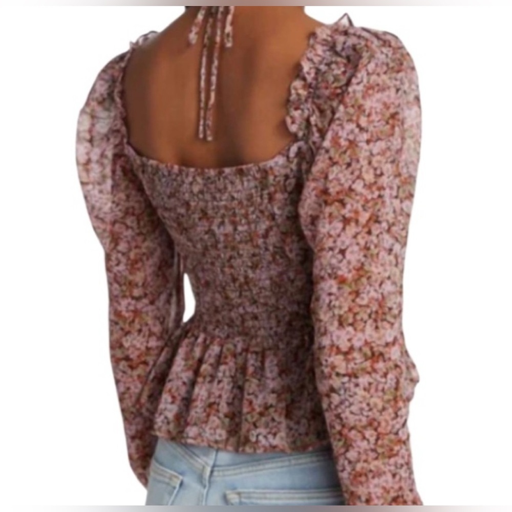 ASTR The Label Floral Pink Blouse NWOT - Picture 2 of 7